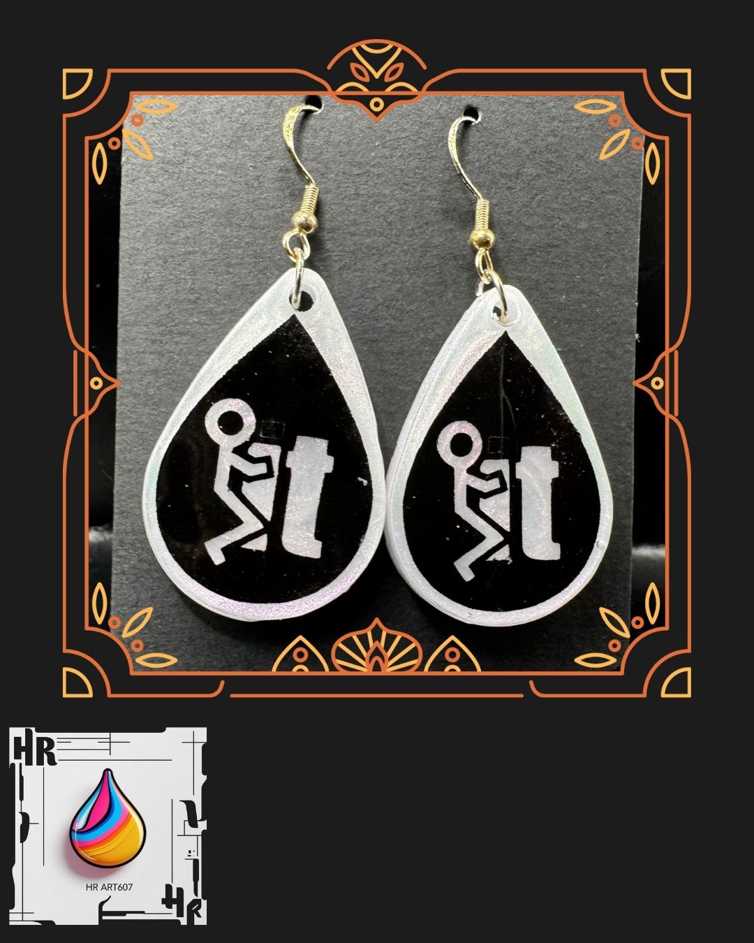 Fu*k-it Resin earrings