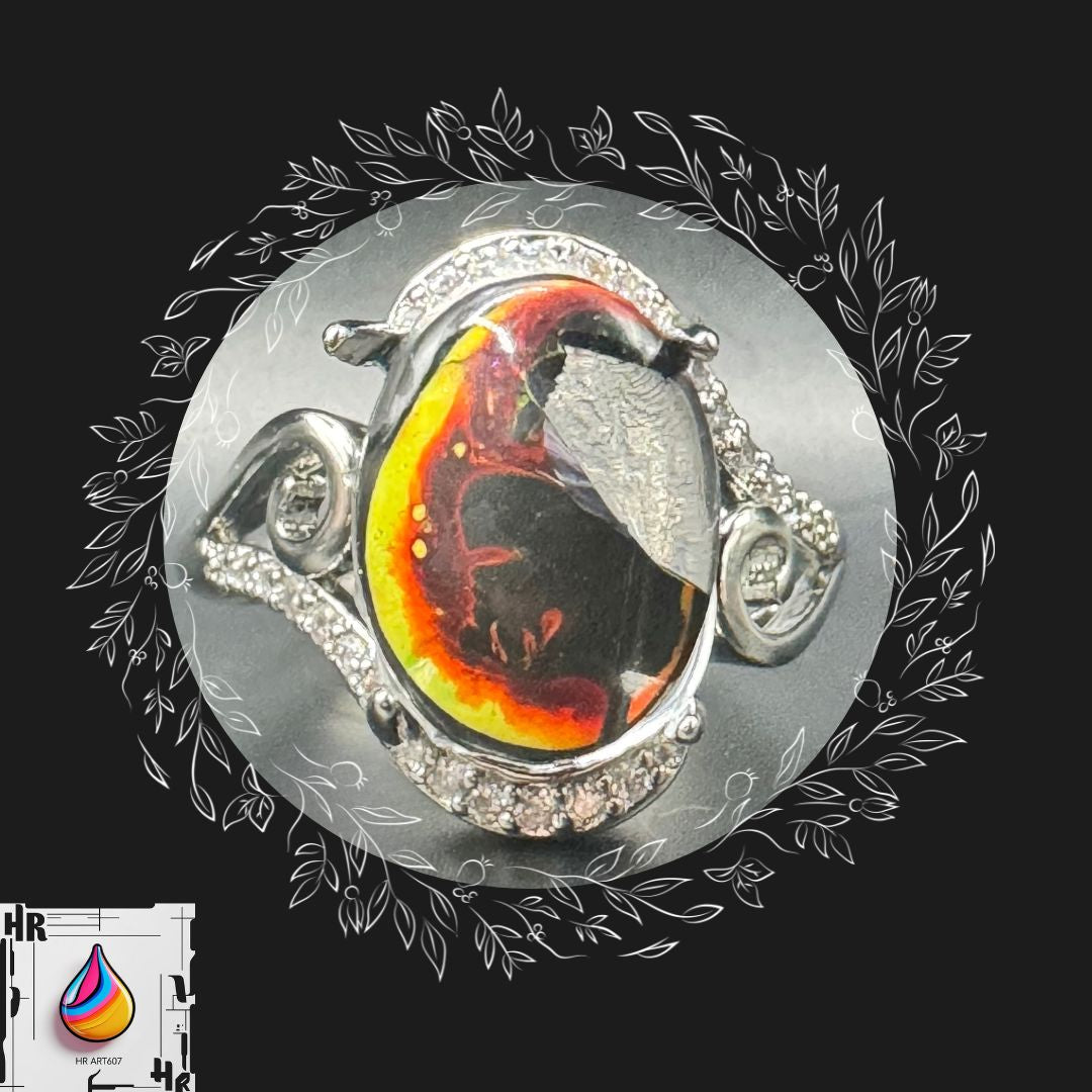 Adjustable acrylic painting resin ring