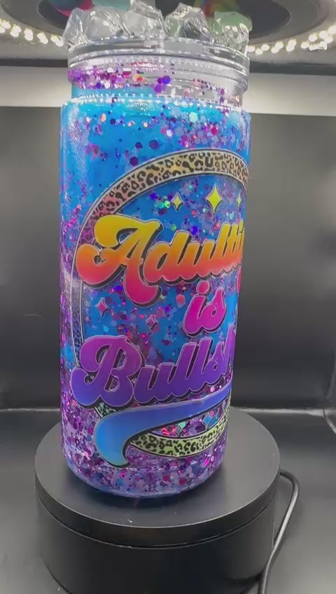 12oz Glitter lava tumbler cup